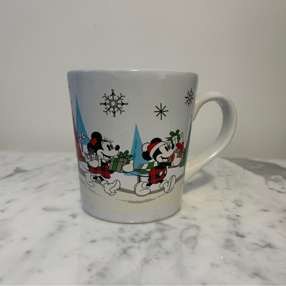 Disney Holiday Mug with Mickey Mouse, Minnie, Donald and Goofy